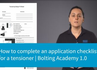 How to complete an application checklist for a tensioner | Bolting Academy 1.0