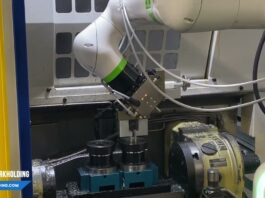 Giải pháp tối ưu cho sản xuất công nghiệp hiện đại – Hệ thống tự động hoá máy CNC với Robot FANUC và kẹp SCHUNK.