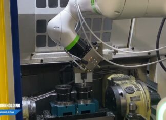Giải pháp tối ưu cho sản xuất công nghiệp hiện đại – Hệ thống tự động hoá máy CNC với Robot FANUC và kẹp SCHUNK.