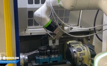 Giải pháp tối ưu cho sản xuất công nghiệp hiện đại – Hệ thống tự động hoá máy CNC với Robot FANUC và kẹp SCHUNK.
