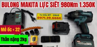 Siết chặt mọi bulong với Makita Lực Siết 980Nm – Siêu phẩm bán chạy trong ngành cơ khí